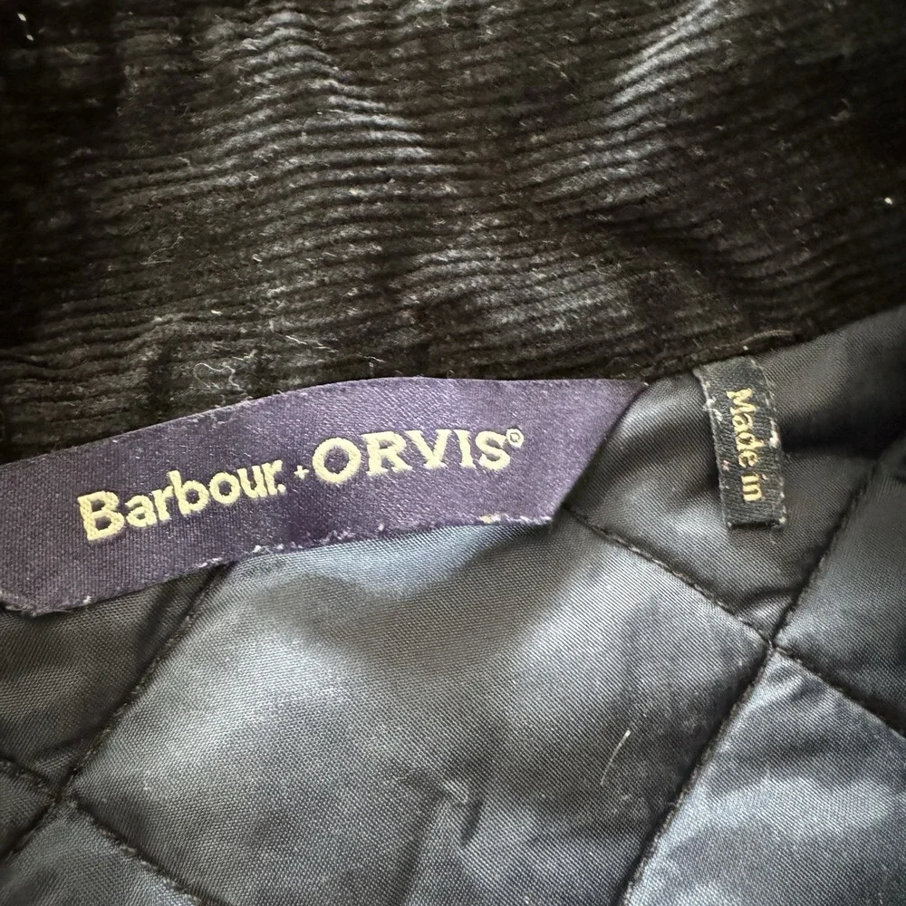Barbour x Orvis Black Quilted Vest Men's Sz‎ XL Preppy Upscale Outdoor